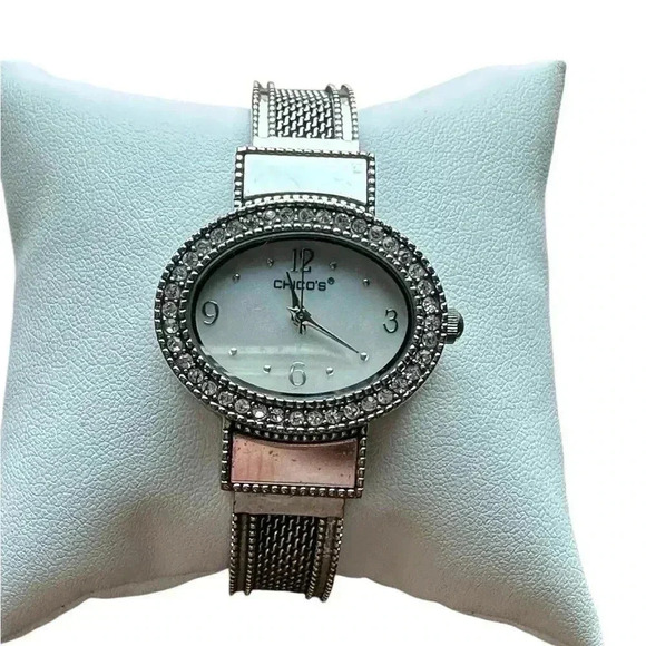Chico's Bangle Cuff Bracelet Watch - Picture 1 of 7